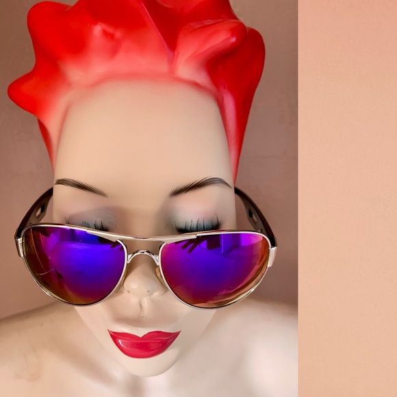 DXTREME Cool AVIATOR Style SUNGLASSES With Iridescent PURPLE Lenses - Picture 2 of 9